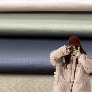 fvp-5 Lightweight 30D Pongee Fabric High Density check Fabric grid fabric for Down Proof Jacket