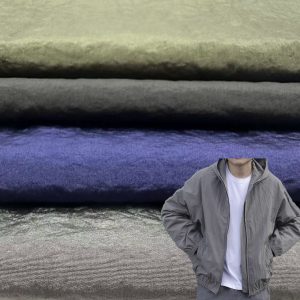 fvn-2 Shiny Metallic luster wrinkle 70D nylon fabric for jacket fabric coat fabric 100gsm