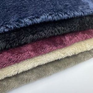 fvz-6 Soft Blanket Coat Fabric 100% Polyester Knit single Side Warm Keeping Knitted Sherpa Fleece Fabric for Jacket stuffed toys
